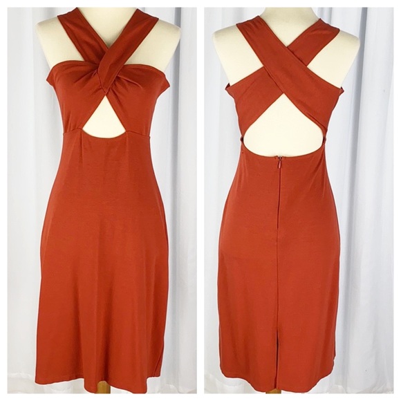 Reformation Dresses & Skirts - REFORMATION Rare Crisscross Cutout Stretch Dress